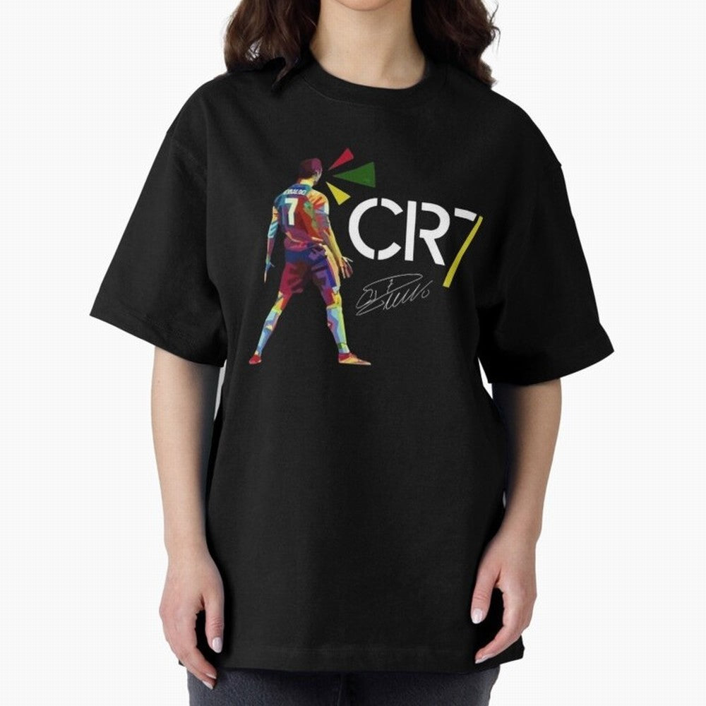 Cr7 Cristiano Ronaldo Signature Oversized T-Shirt Fuel Your Fan Pride for FIFA World Cup 2026 Group Stage Filled with Cristiano Ronaldo, Haaland and CR7, Brazil, Portugal and Argentina Energy, Tournament Hype, Historic Matchups, Family Viewing