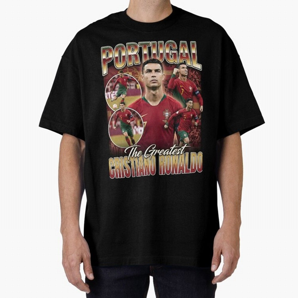 Cristiano Ronaldo Portugal Vintage Oversized T-Shirt Make Game Day About FIFA World Cup 2026 Group Stage Driven by Messi, Argentina, France and Brazil Energy, Fan Favorite Moments, National Team Passion, Big Match Drama and Soccer History; Great