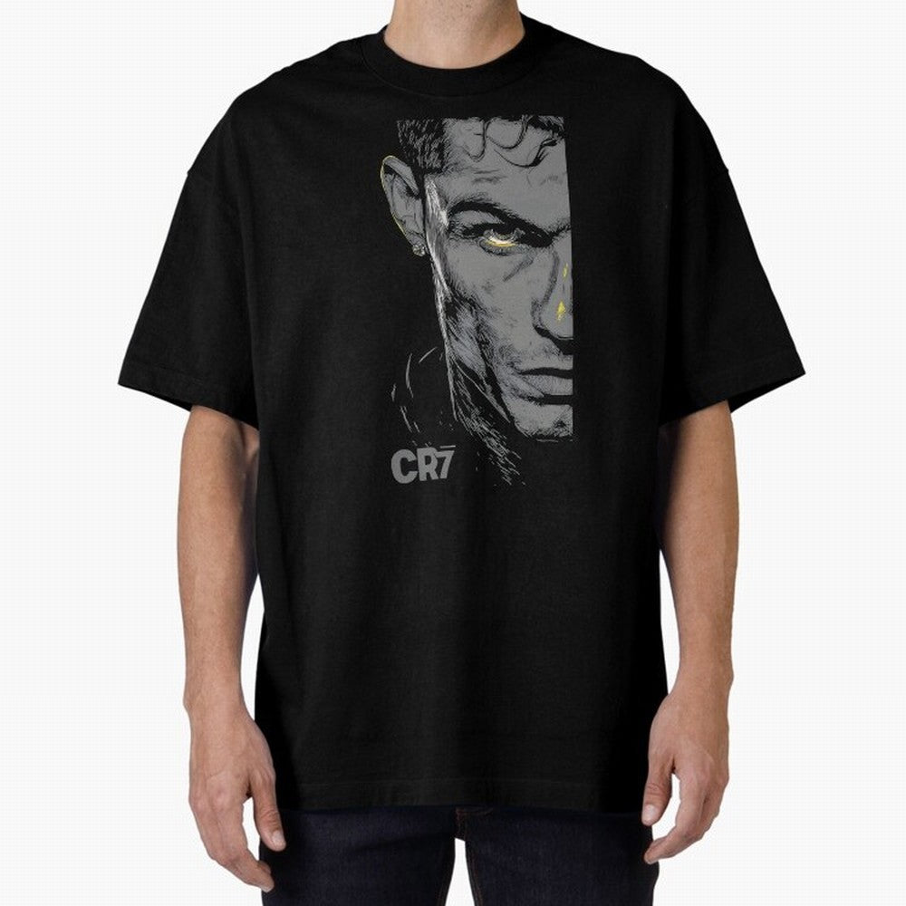 Cristiano Ronaldo Goat 7 Oversized T-Shirt Represent Football Lovers during Global Football Passion for FIFA World Cup 2026 Group Stage, Filled with Haaland, England, Stadium Memories, Football Loyalty, International Chants and Championship