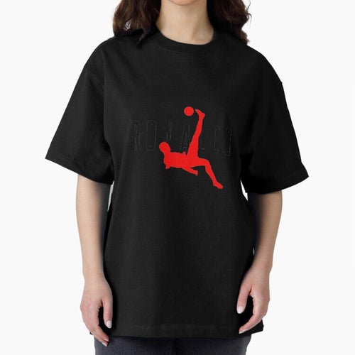 Air Ronaldo Oversized T-Shirt Support Iconic Players in FIFA World Cup 2026 Group Stage Connected to Messi, CR7 and Mbappe, Portugal Energy, Football Passion, Legendary Performances, Festival Vibes and Supporter Community; Made for Die Hard
