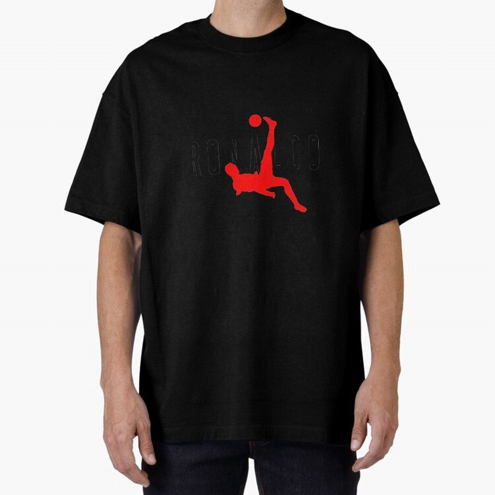 Air Ronaldo Oversized T-Shirt Support Iconic Players in FIFA World Cup 2026 Group Stage Connected to Messi, CR7 and Mbappe, Portugal Energy, Football Passion, Legendary Performances, Festival Vibes and Supporter Community; Made for Die Hard