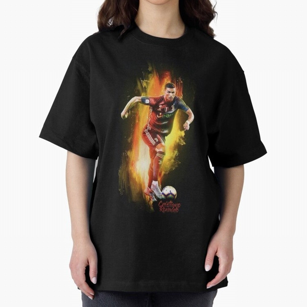 Ronaldo Wallpaper Oversized T-Shirt Make Memories around Match Day Hype around FIFA World Cup 2026 Group Stage, Neymar, Haaland and Cristiano Ronaldo, England, France and Netherlands, Supporter Pride, Iconic Celebrations, Legendary Names and Global