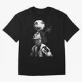 Ronaldinho - black white Oversized T-Shirt Celebrate Classic Football Spirit in the FIFA World Cup 2026 USA Canada Mexico Journey through Neymar, Haaland and Cristiano Ronaldo Highlights, England and Germany Pride, Tournament Hype, Historic