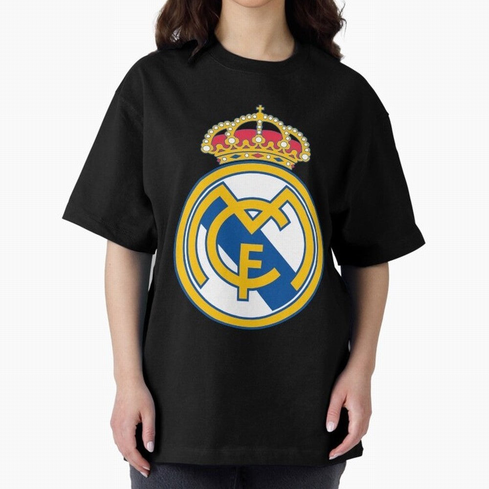 The Madrid CF Logo Oversized T-Shirt Join Supporters Worldwide for FIFA World Cup 2026 Centered on Messi, Argentina and Brazil Energy, Retro Football Energy, Iconic Rivalries, Trophy Chase Drama and Stadium Atmosphere; Ideal for Football Dads,