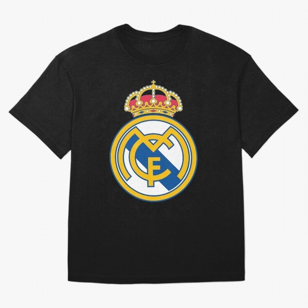 The Madrid CF Logo Oversized T-Shirt Join Supporters Worldwide for FIFA World Cup 2026 Centered on Messi, Argentina and Brazil Energy, Retro Football Energy, Iconic Rivalries, Trophy Chase Drama and Stadium Atmosphere; Ideal for Football Dads,