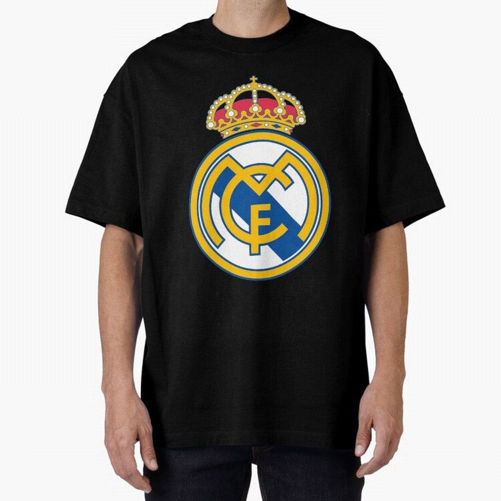 The Madrid CF Logo Oversized T-Shirt Join Supporters Worldwide for FIFA World Cup 2026 Centered on Messi, Argentina and Brazil Energy, Retro Football Energy, Iconic Rivalries, Trophy Chase Drama and Stadium Atmosphere; Ideal for Football Dads,