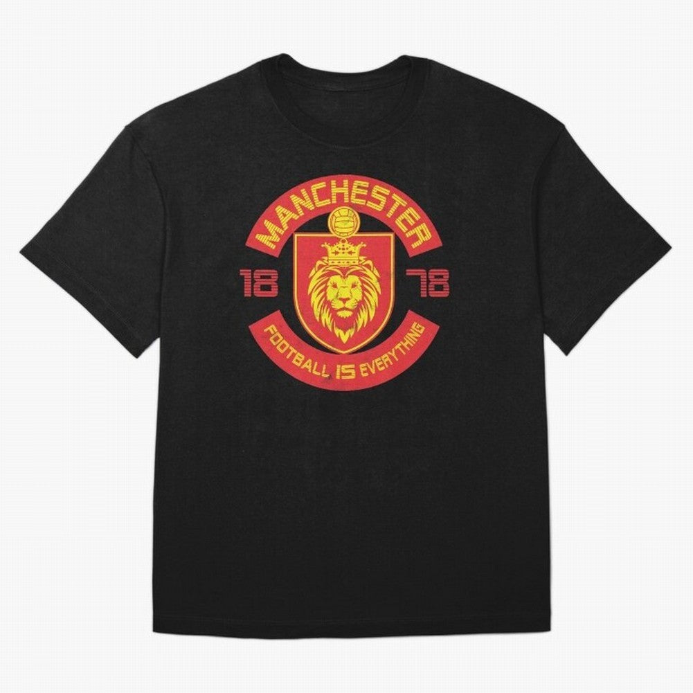 Football Is Everything - Manchester Squad Retro Oversized T-Shirt Join Supporters Worldwide for FIFA World Cup 2026 USA Canada Mexico Connected to Cristiano Ronaldo, Spain and Netherlands Energy, Football Festival Excitement, Trophy Ambitions,