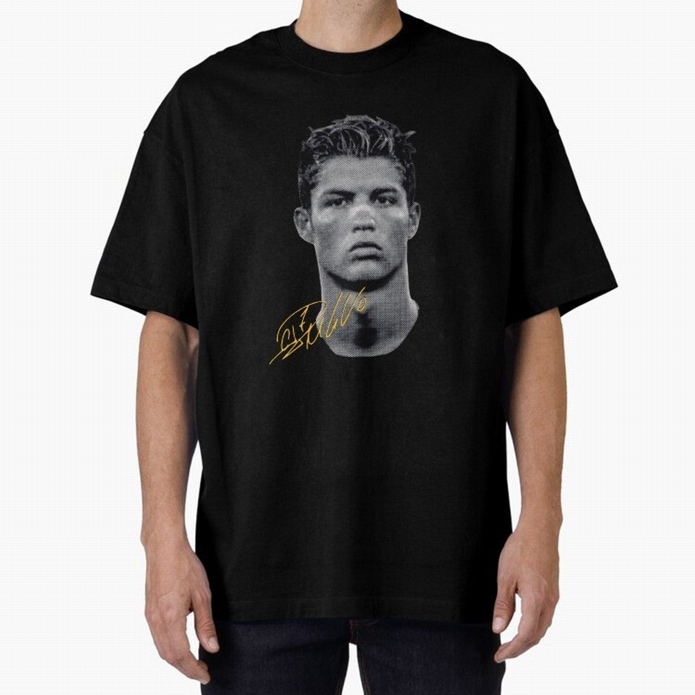 Vintage Cristiano Ronaldo Oversized T-Shirt Follow the Final Road of Match Day Hype around FIFA World Cup 2026, Cristiano Ronaldo, Haaland and CR7, Netherlands, Sports Nostalgia, International Competition, Famous Players and Unforgettable