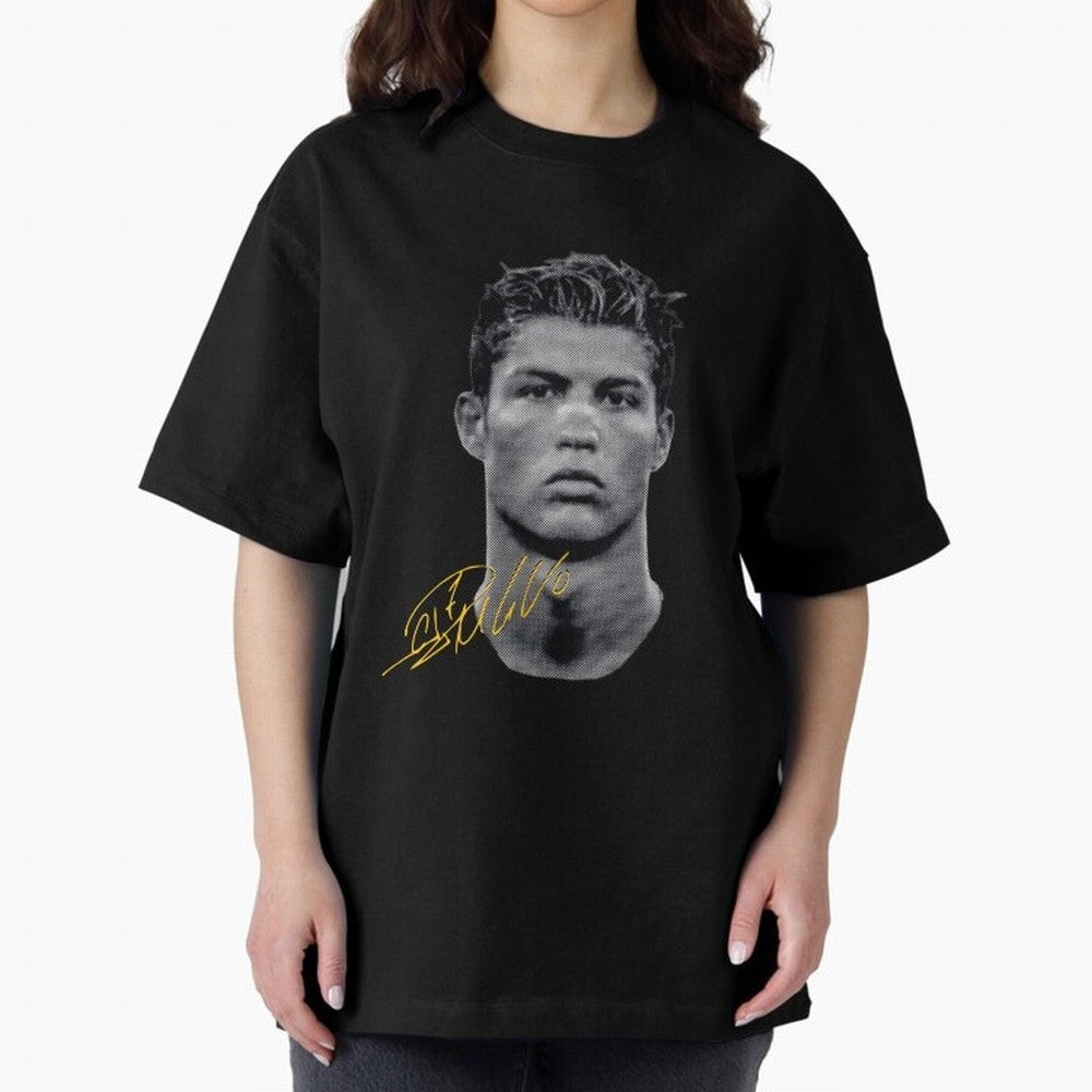 Vintage Cristiano Ronaldo Oversized T-Shirt Follow the Final Road of Match Day Hype around FIFA World Cup 2026, Cristiano Ronaldo, Haaland and CR7, Netherlands, Sports Nostalgia, International Competition, Famous Players and Unforgettable