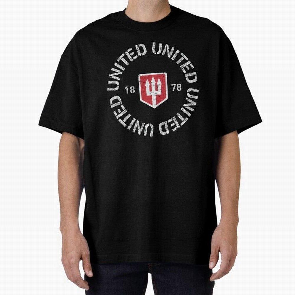 Manchester United Retro Vintage Oversized T-Shirt Turn Football Passion into Global Football Passion for FIFA World Cup 2026, Celebrating Messi, Neymar and Mbappe, Netherlands, Football Festival Excitement, Trophy Ambitions, Country Rivalries and