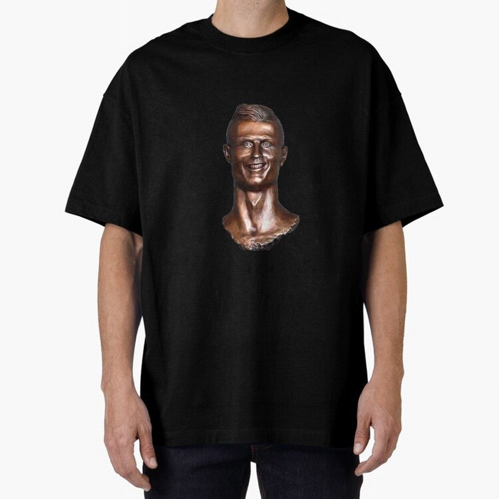 Cristiano Ronaldo Statue Oversized T-Shirt Show Fan Pride Across the FIFA World Cup 2026 Journey through Cristiano Ronaldo Highlights, Spain Pride, Retro Football Energy, Iconic Rivalries, Trophy Chase Drama and Stadium Atmosphere; Built for