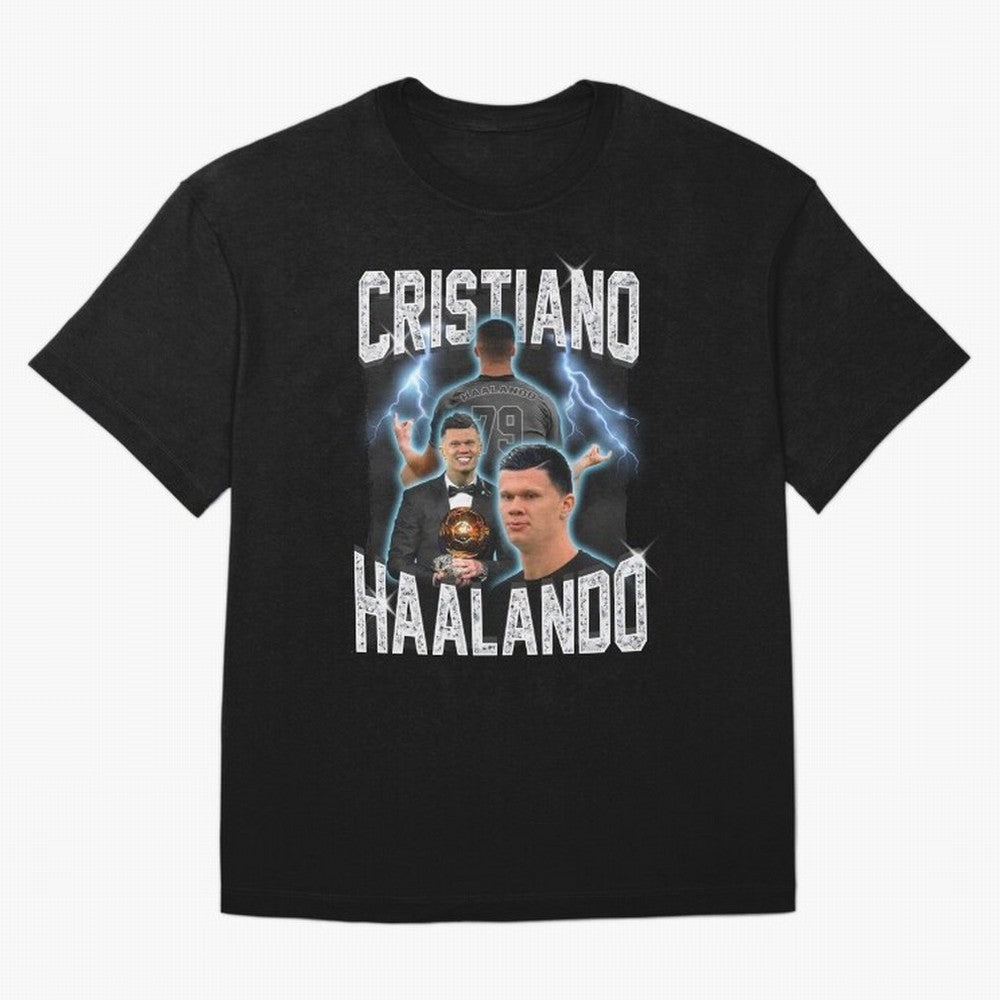 Cristiano Haalando Oversized T-Shirt Bring Match Day Fire to FIFA World Cup 2026 Connected to Haaland, France and Portugal Energy, Fan Favorite Moments, National Team Passion, Big Match Drama and Soccer History; Made for Die Hard Supporters, Soccer