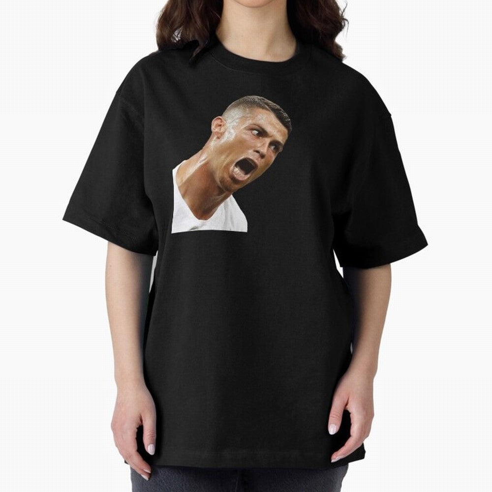 cristiano ronaldo siuuu meme Oversized T-Shirt Join Supporters Worldwide for FIFA World Cup 2026 USA Canada Mexico Spirit, Built around England, Cristiano Ronaldo, Haaland and CR7, Football Festival Excitement, Trophy Ambitions, Country Rivalries