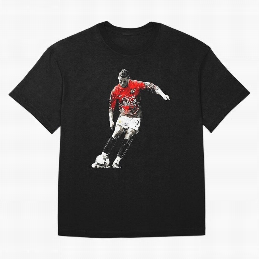 Cristiano Ronaldo Manchester 2008 Oversized T-Shirt Showcase Global Football Passion for FIFA World Cup 2026 USA Canada Mexico, with Messi, CR7 and Mbappe, Spain and Netherlands, Vintage Soccer Flavor, Modern Football Stars, National Flags and