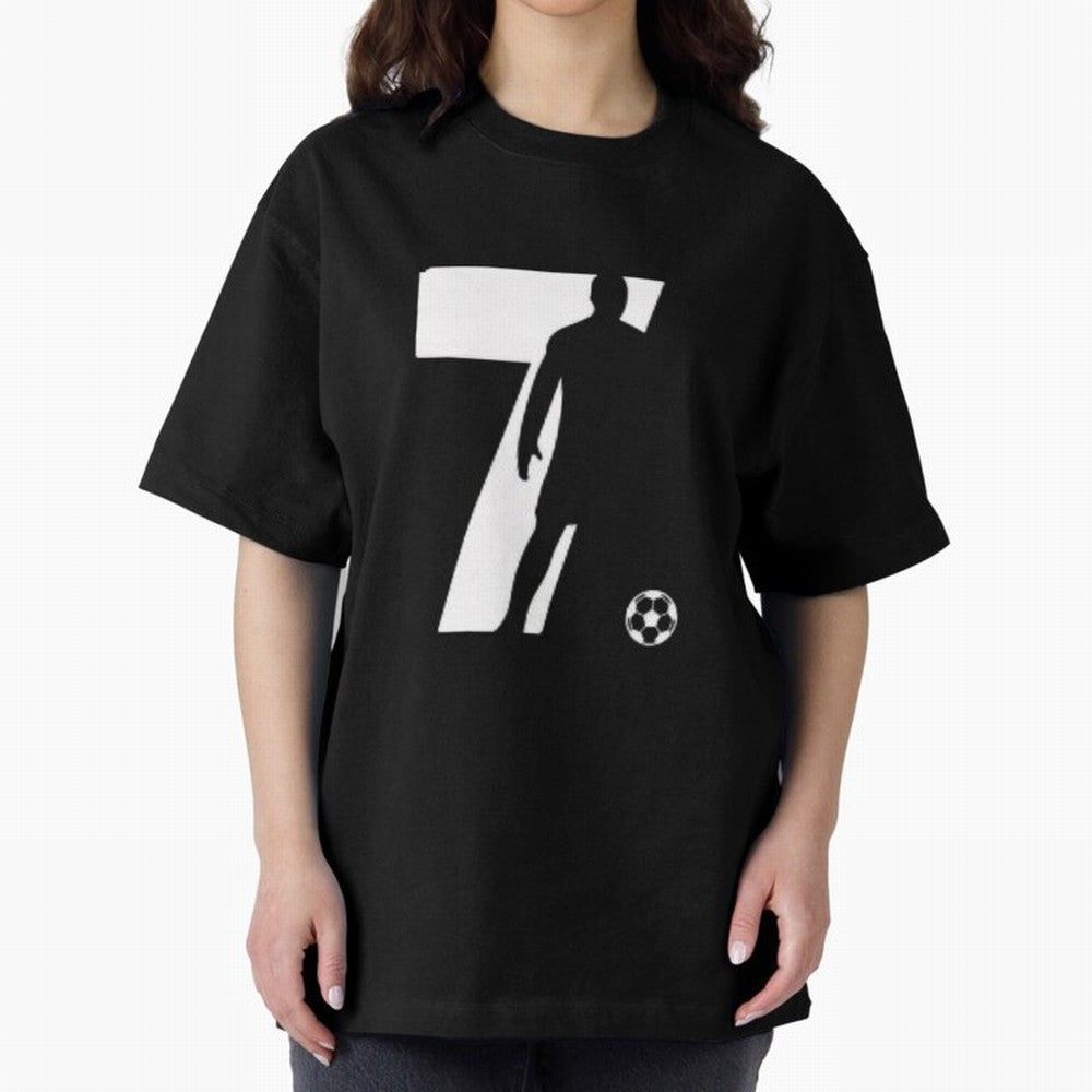 CR 7 Oversized T-Shirt Celebrate Football Heritage in FIFA World Cup 2026 USA Canada Mexico Highlighting Haaland and Mbappe, Argentina and Brazil Energy, Championship Spirit, Famous Goals, Roaring Crowds and International Football Unity; Perfect