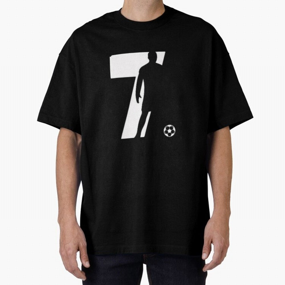 CR 7 Oversized T-Shirt Celebrate Football Heritage in FIFA World Cup 2026 USA Canada Mexico Highlighting Haaland and Mbappe, Argentina and Brazil Energy, Championship Spirit, Famous Goals, Roaring Crowds and International Football Unity; Perfect