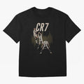 Illustration Ronaldo Design Oversized T-Shirt Carry Global Football Passion for FIFA World Cup 2026 Group Stage, Centered on Haaland, England, France and Netherlands, Vintage Soccer Flavor, Modern Football Stars, National Flags and Final Night