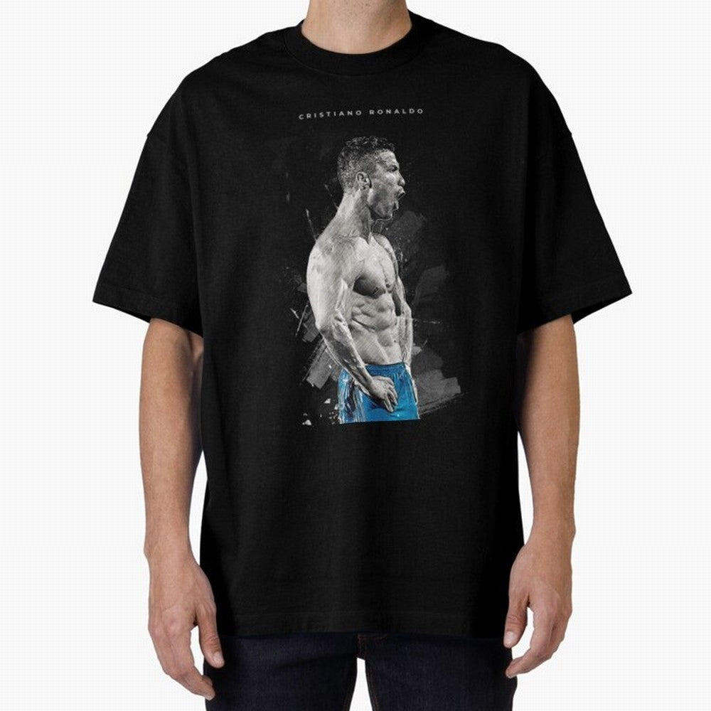Cristiano Ronaldo Cristiano Ronaldo Oversized T-Shirt Mark Match Day Hype around FIFA World Cup 2026 USA Canada Mexico, Messi, Argentina and Brazil, Football Passion, Legendary Performances, Festival Vibes and Supporter Community; Built for