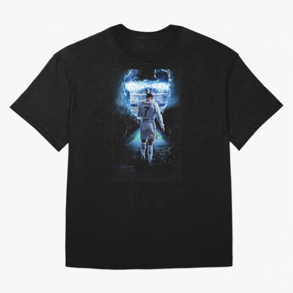 Football player Oversized T-Shirt Enjoy the Biggest Football Party of FIFA World Cup 2026 for Fans of CR7 and France and Portugal, Bringing Supporter Pride, Iconic Celebrations, Legendary Names and Global Match Day Energy; Great for Supporters Who