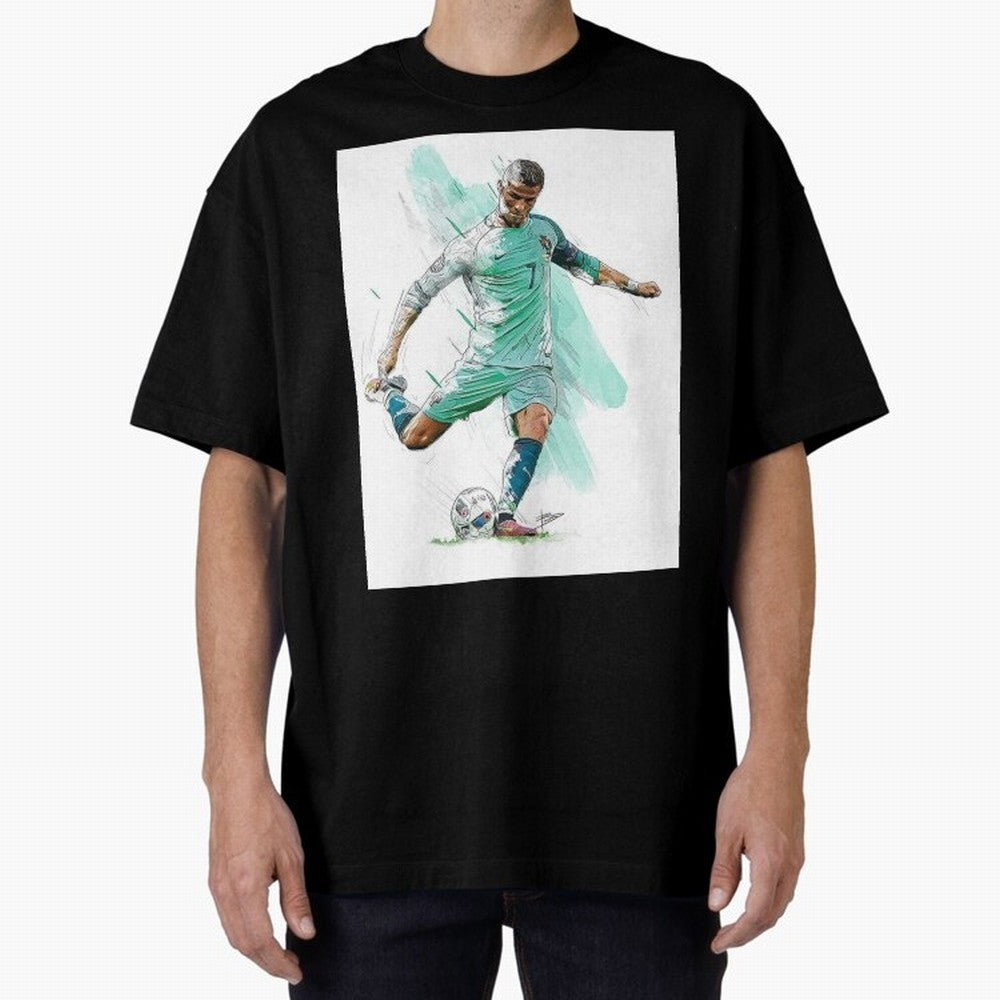 Cristiano ronaldo 7 Oversized T-Shirt Celebrate Fan Favorites in Global Football Passion for FIFA World Cup 2026 Group Stage, Capturing Mbappe, Portugal, Spain and Germany, Football Festival Excitement, Trophy Ambitions, Country Rivalries and Star