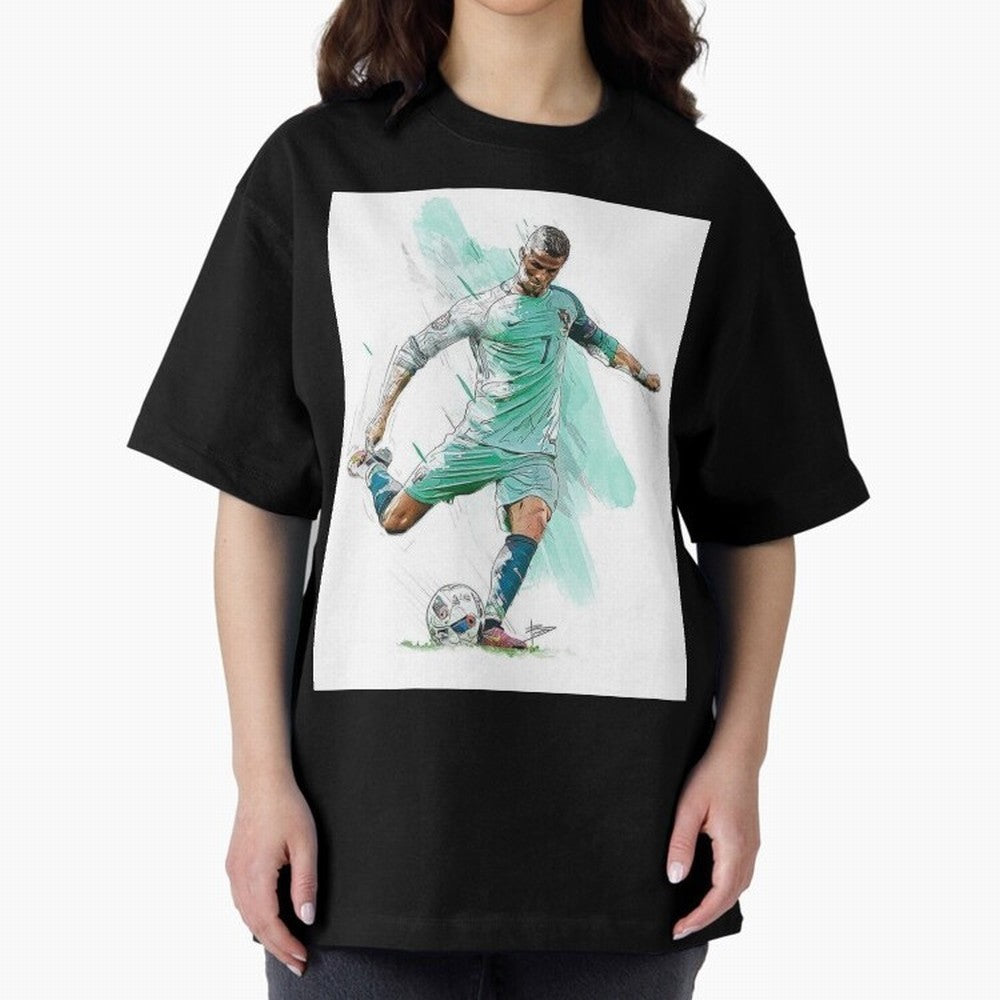 Cristiano ronaldo 7 Oversized T-Shirt Celebrate Fan Favorites in Global Football Passion for FIFA World Cup 2026 Group Stage, Capturing Mbappe, Portugal, Spain and Germany, Football Festival Excitement, Trophy Ambitions, Country Rivalries and Star