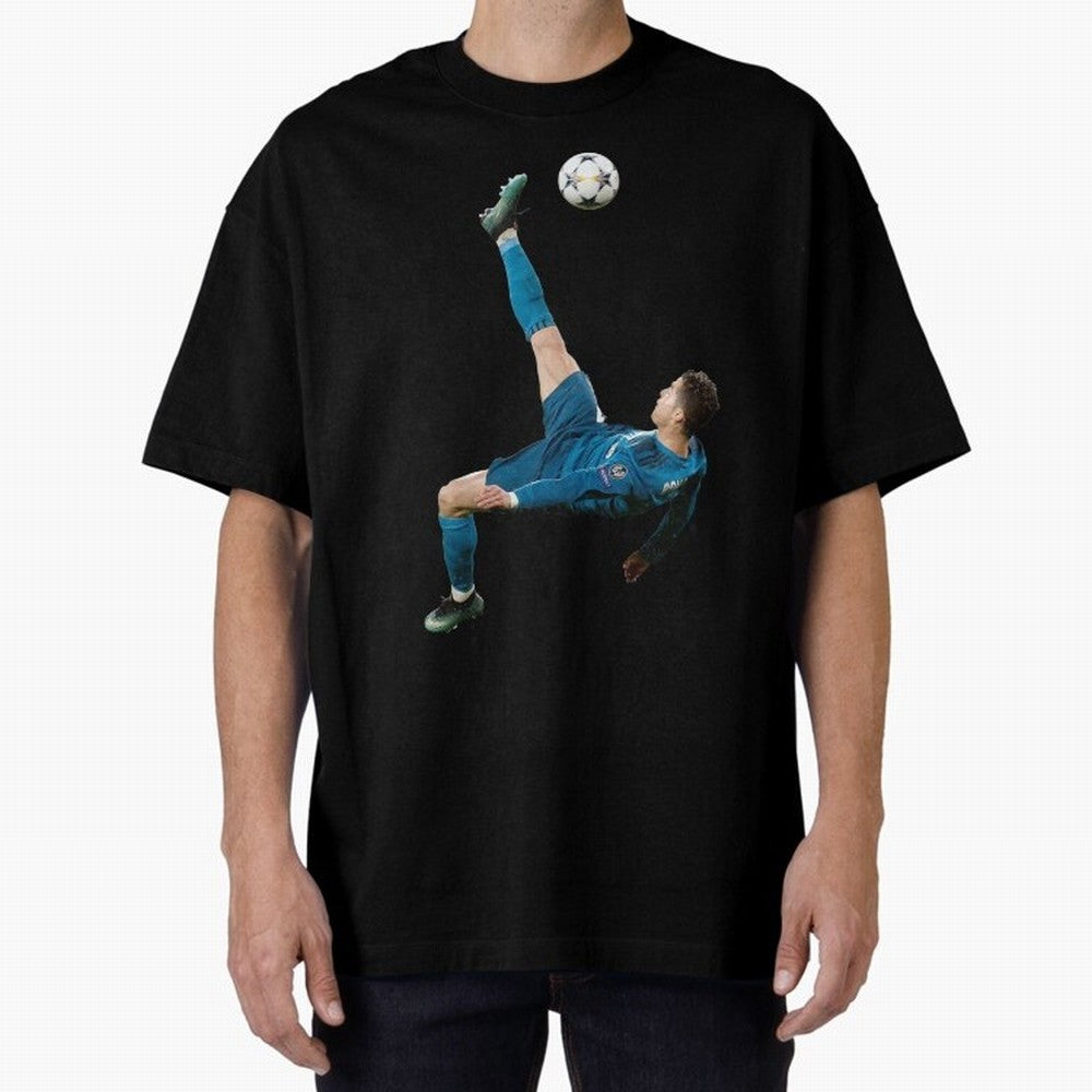 CRISTIANO RONALDO BICYCLE KICK Classic Oversized T-Shirt Remember FIFA World Cup 2026 Group Stage Filled with CR7 and Messi, England Energy, Retro Football Energy, Iconic Rivalries, Trophy Chase Drama and Stadium Atmosphere; Perfect for Supporters