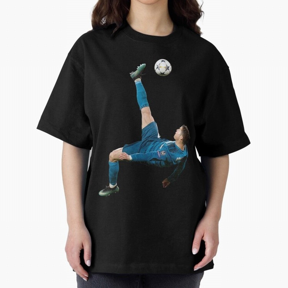 CRISTIANO RONALDO BICYCLE KICK Classic Oversized T-Shirt Remember FIFA World Cup 2026 Group Stage Filled with CR7 and Messi, England Energy, Retro Football Energy, Iconic Rivalries, Trophy Chase Drama and Stadium Atmosphere; Perfect for Supporters