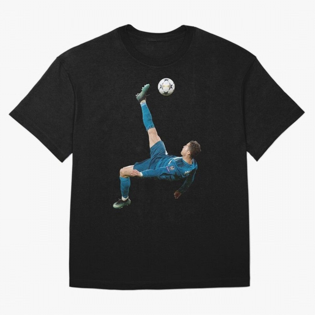 CRISTIANO RONALDO BICYCLE KICK Classic Oversized T-Shirt Remember FIFA World Cup 2026 Group Stage Filled with CR7 and Messi, England Energy, Retro Football Energy, Iconic Rivalries, Trophy Chase Drama and Stadium Atmosphere; Perfect for Supporters