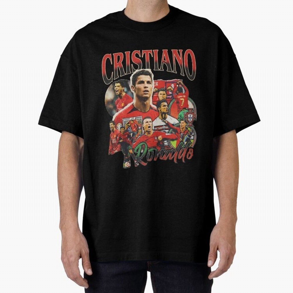 Retro Cristiano Ronaldo Oversized T-Shirt Bring Stadium Energy to Global Football Passion for FIFA World Cup 2026, Featuring Messi, Neymar and Mbappe, Brazil, Classic Soccer Heritage, Championship Pressure, Fan Loyalty and International Pride;