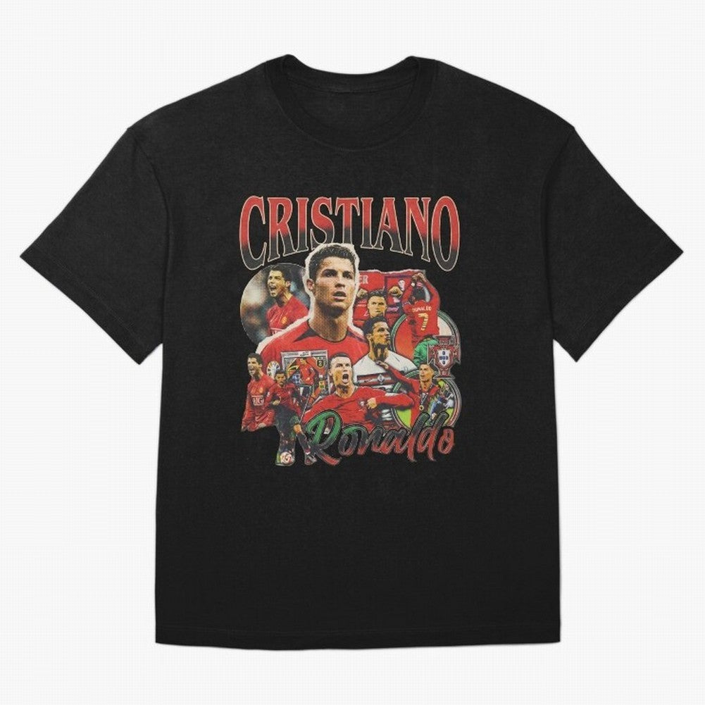 Retro Cristiano Ronaldo Oversized T-Shirt Bring Stadium Energy to Global Football Passion for FIFA World Cup 2026, Featuring Messi, Neymar and Mbappe, Brazil, Classic Soccer Heritage, Championship Pressure, Fan Loyalty and International Pride;