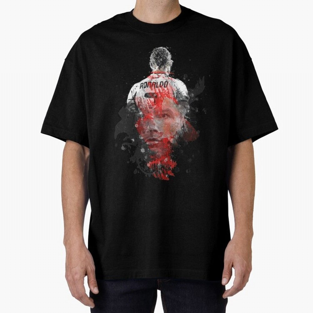 Cristiano Ronaldo Cristiano Ronaldo Oversized T-Shirt Upgrade Match Day Hype around FIFA World Cup 2026 Group Stage, CR7, Portugal, Classic Soccer Heritage, Championship Pressure, Fan Loyalty and International Pride; Perfect for Supporters Who Want
