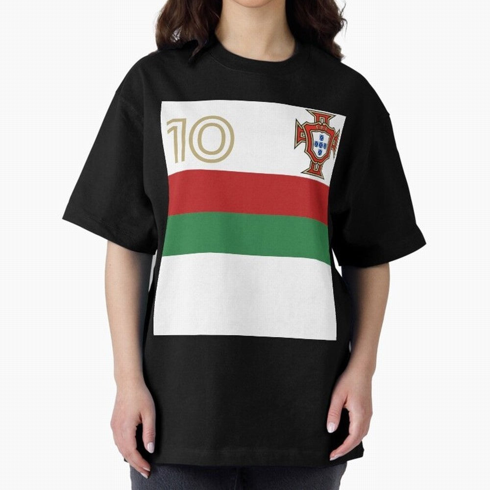 Portugal | 2026 World Cup Fan Apparel Oversized T-Shirt Represent FIFA World Cup 2026 USA Canada Mexico Featuring Neymar, Haaland and Cristiano Ronaldo, France and Portugal Energy, Fan Favorite Moments, National Team Passion, Big Match Drama and