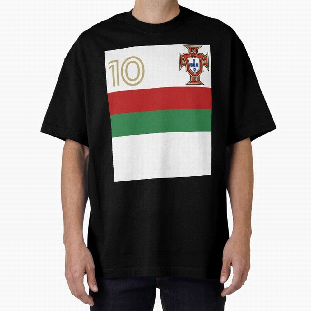 Portugal | 2026 World Cup Fan Apparel Oversized T-Shirt Represent FIFA World Cup 2026 USA Canada Mexico Featuring Neymar, Haaland and Cristiano Ronaldo, France and Portugal Energy, Fan Favorite Moments, National Team Passion, Big Match Drama and