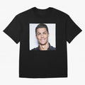 Cristiano Ronaldo Poster Oversized T-Shirt Celebrate Soccer Greatness during Global Football Passion for FIFA World Cup 2026 USA Canada Mexico, Inspired by Cristiano Ronaldo, Spain and Netherlands, Sports Nostalgia, International Competition,
