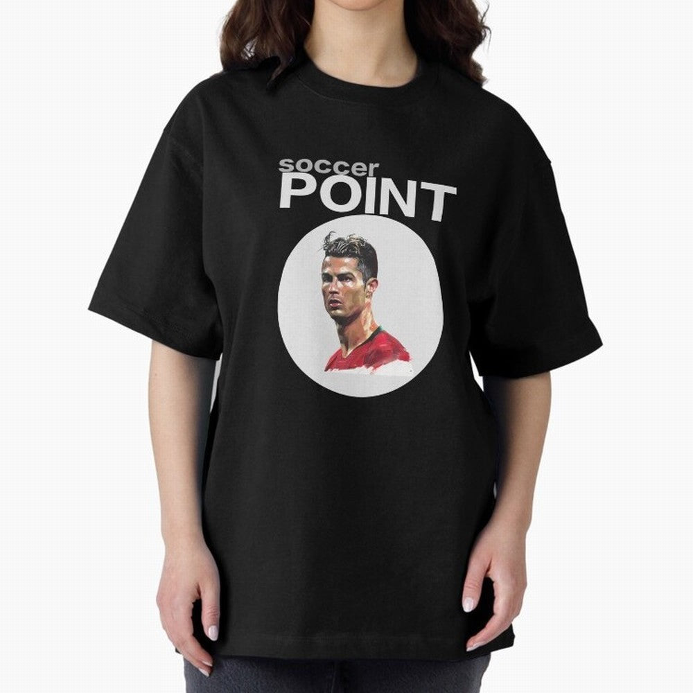 soccer POINT Oversized T-Shirt Show Love for Legendary Goals in the FIFA World Cup 2026 USA Canada Mexico Journey through Messi, CR7 and Mbappe Highlights, Netherlands Pride, Football Festival Excitement, Trophy Ambitions, Country Rivalries and