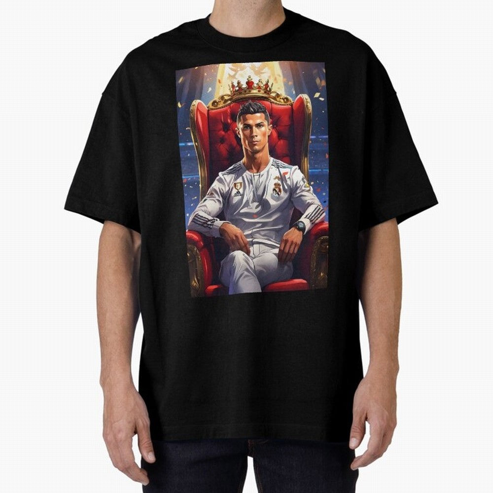 King Cristiano Ronaldo Oversized T-Shirt Relive Legendary Nights from FIFA World Cup 2026 Group Stage Spirit, Centered on France and Portugal, Haaland and Mbappe, Supporter Pride, Iconic Celebrations, Legendary Names and Global Match Day Energy;