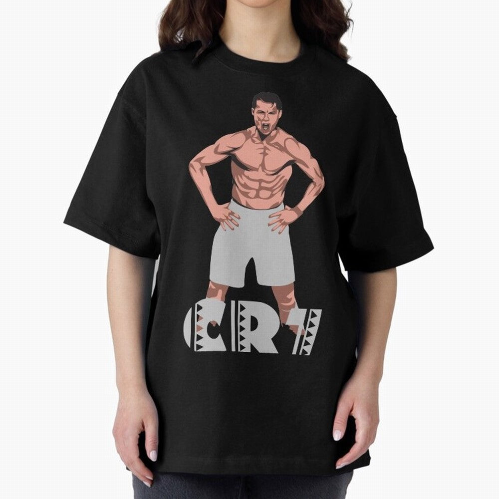 BEST - Cristiano Ronaldo Oversized T-Shirt Stand with FIFA World Cup 2026 Filled with CR7, Spain and Netherlands Energy, Goal Celebration Energy, Supporter Heritage, Football Icons and Worldwide Tournament Joy; Ideal for Passionate Fans Who Love