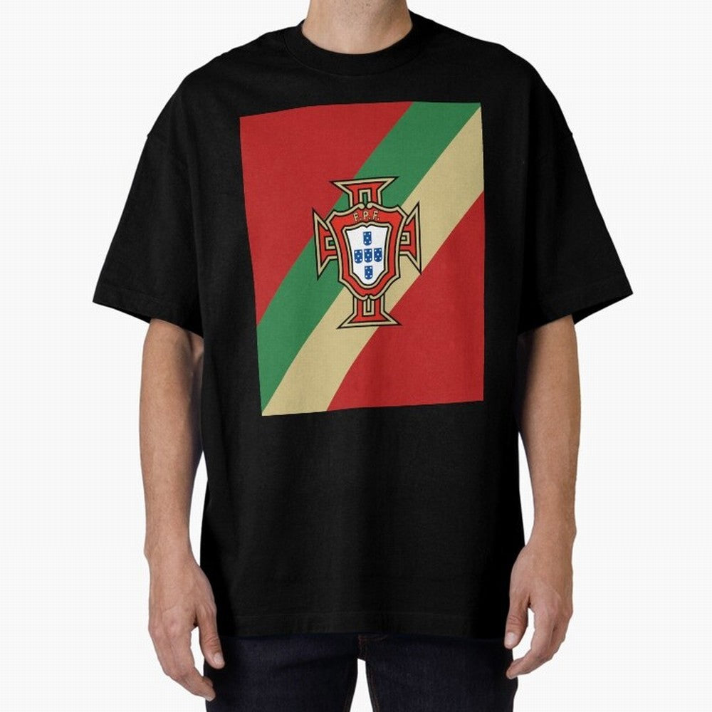 Portugal | 2026 World Cup Fan Apparel Oversized T-Shirt Feel the Heartbeat of FIFA World Cup 2026 USA Canada Mexico Spirit, with Brazil, Mbappe, Worldwide Fan Energy, Dramatic Goals, Stadium Lights and Championship Celebrations; Ideal for Fans Who