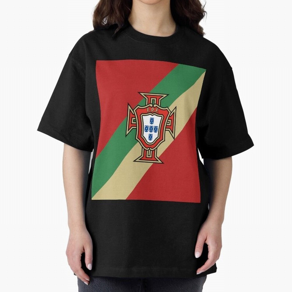 Portugal | 2026 World Cup Fan Apparel Oversized T-Shirt Feel the Heartbeat of FIFA World Cup 2026 USA Canada Mexico Spirit, with Brazil, Mbappe, Worldwide Fan Energy, Dramatic Goals, Stadium Lights and Championship Celebrations; Ideal for Fans Who