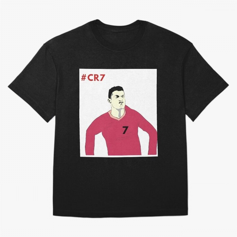 Cristiano ronaldo Oversized T-Shirt Honor the Football Icons of FIFA World Cup 2026 Group Stage Spirit, Highlighting France and Portugal, Messi, CR7 and Mbappe, Classic Soccer Heritage, Championship Pressure, Fan Loyalty and International Pride;