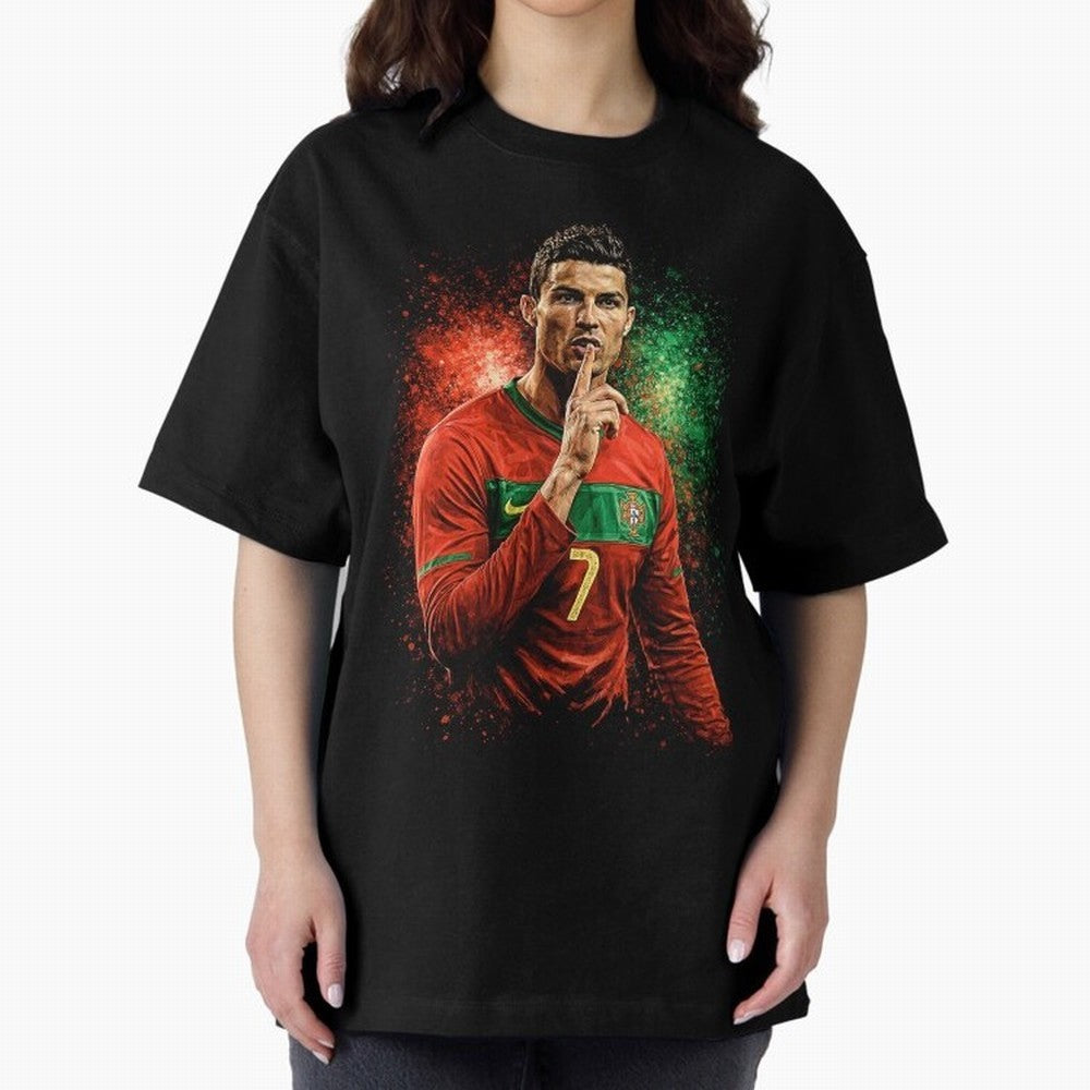 Cristiano Ronaldo Football Legend Oversized T-Shirt Wear the Spirit of FIFA World Cup 2026 USA Canada Mexico Filled with Mbappe and Neymar, Argentina, France and Brazil Energy, Stadium Chants, National Pride, Trophy Dreams and Unforgettable