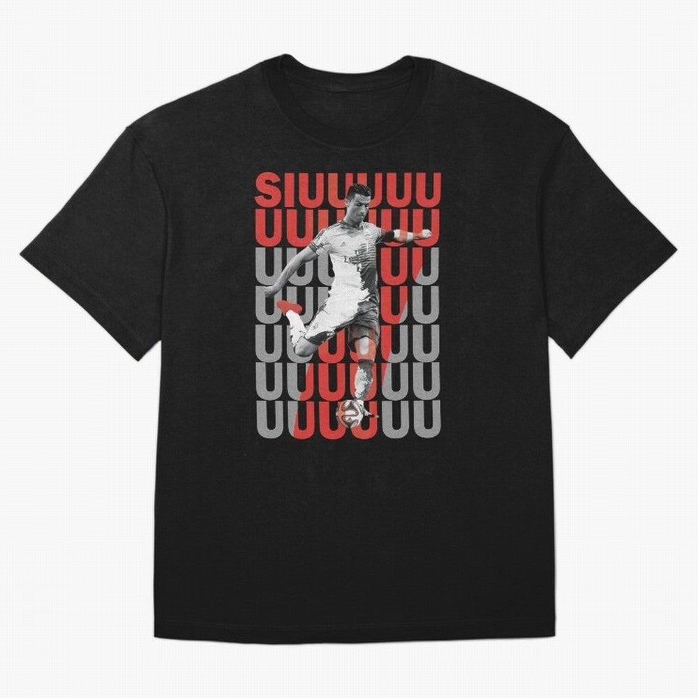 Siuuuuuu Cristiano Ronaldo Oversized T-Shirt Relive Legendary Nights from FIFA World Cup 2026 Group Stage Spirit, Centered on Brazil, Portugal and Argentina, Messi and Cristiano Ronaldo, Championship Spirit, Famous Goals, Roaring Crowds and