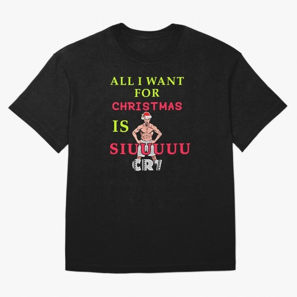 All i want for christmas is siuuu Oversized T-Shirt Cheer for FIFA World Cup 2026 Group Stage for Fans of Haaland and England, France and Netherlands, Bringing Match Day Excitement, Supporter Culture, Golden Goals and Global Football Passion; Great