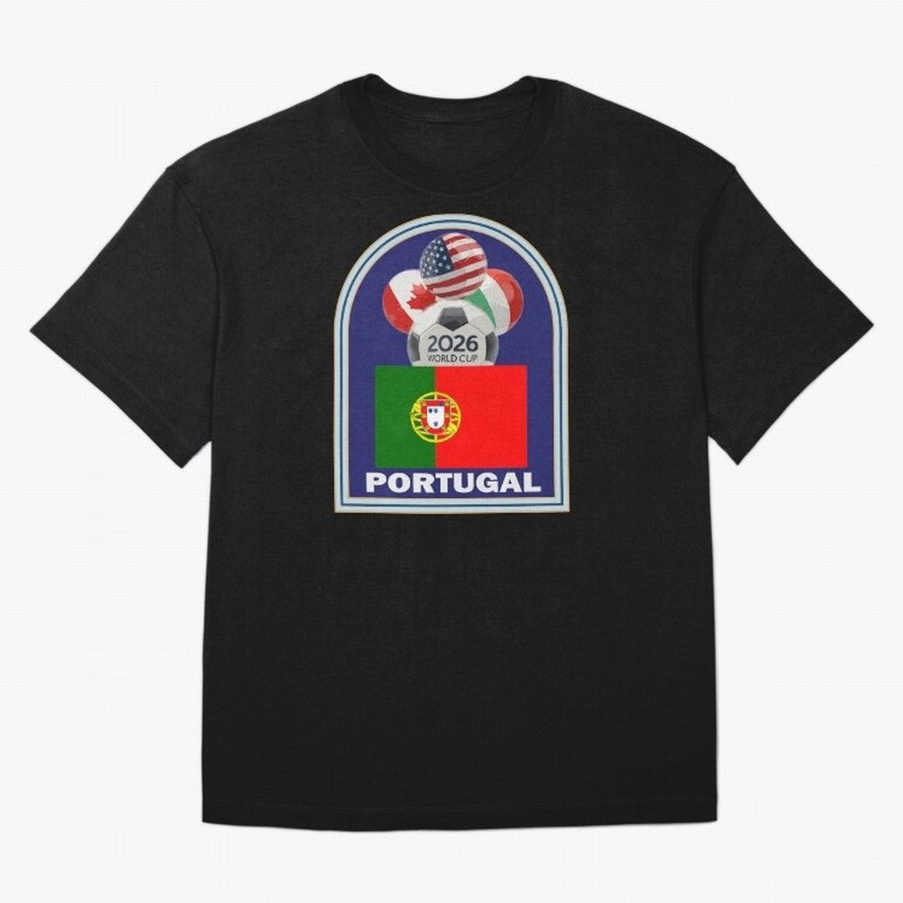 Portugal 2026 Soccer T-shirt Oversized T-Shirt Show Championship Spirit for Global Football Passion for FIFA World Cup 2026, Celebrating Haaland, Argentina, France and Brazil, Classic Soccer Heritage, Championship Pressure, Fan Loyalty and