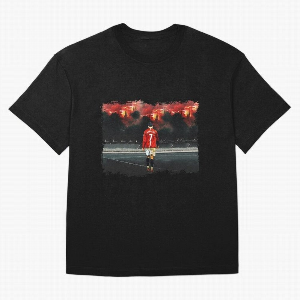 Cristiano Ronaldo 8K Oversized T-Shirt Celebrate the Biggest Stage of Match Day Hype around FIFA World Cup 2026, Messi, CR7 and Mbappe, France and Portugal, Tournament Hype, Historic Matchups, Family Viewing Parties and Global Sports Pride; Created