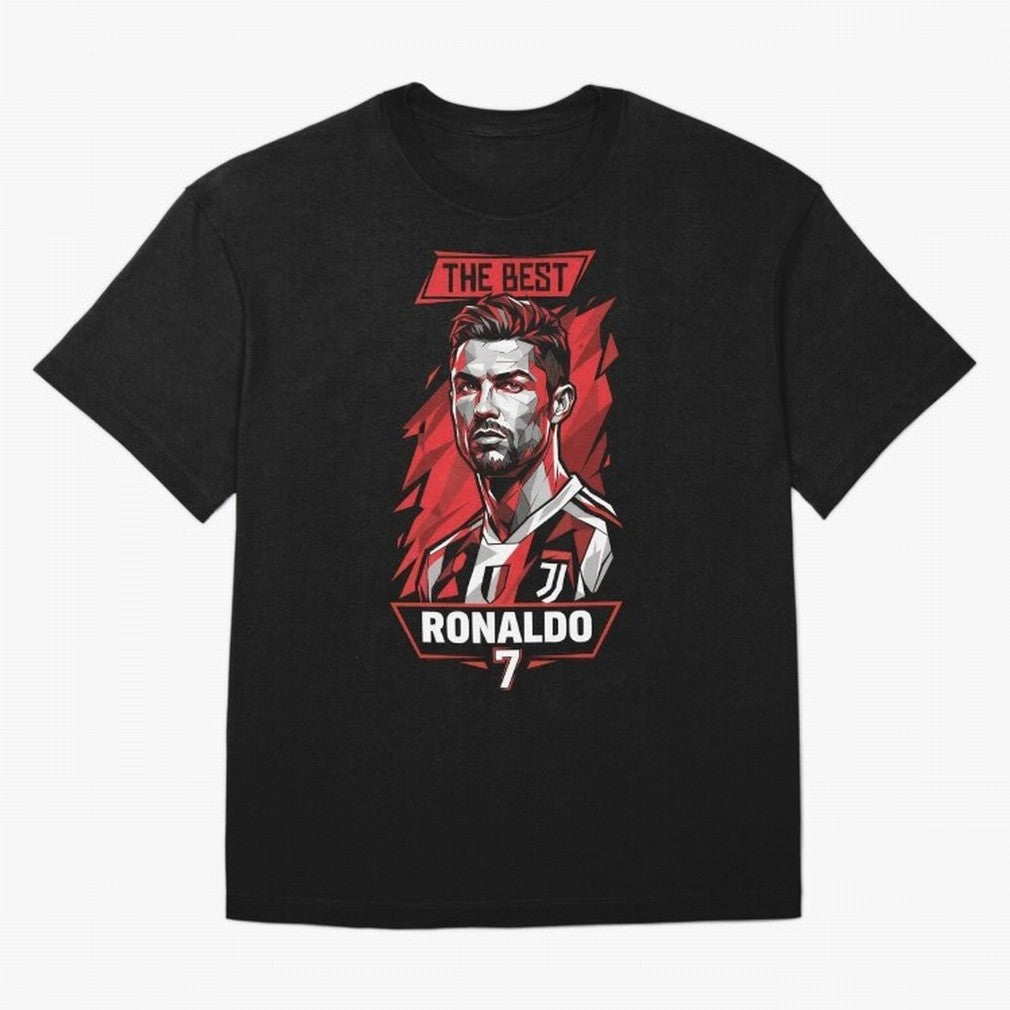 Cristiano Ronaldo CR7 Geometric Vector Portrait Oversized T-Shirt Bring Legendary Rivalry Energy to FIFA World Cup 2026 for Fans of Messi and France and Portugal, Bringing Global Supporter Spirit, Legendary Goals, National Colors and Tournament