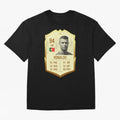 Cristiano Ronaldo Ultimate Card Oversized T-Shirt Spotlight the FIFA World Cup 2026 Journey through CR7 Highlights, Brazil Pride, Fan Favorite Moments, National Team Passion, Big Match Drama and Soccer History; Great for Supporters Who Love