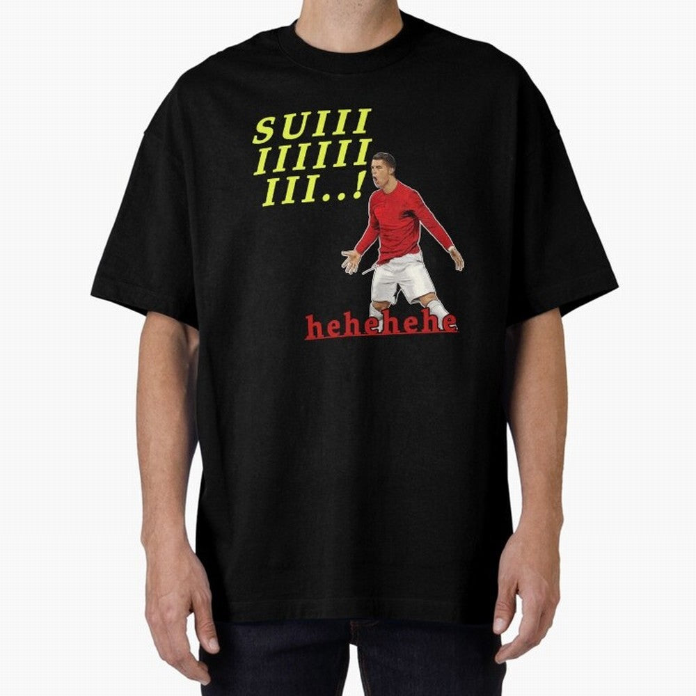 Hehehe suiii !! Cristiano ronaldo goal Oversized T-Shirt Celebrate Football Dreams Across Match Day Hype around FIFA World Cup 2026 USA Canada Mexico, Mbappe and Neymar, France, Fan Favorite Moments, National Team Passion, Big Match Drama and