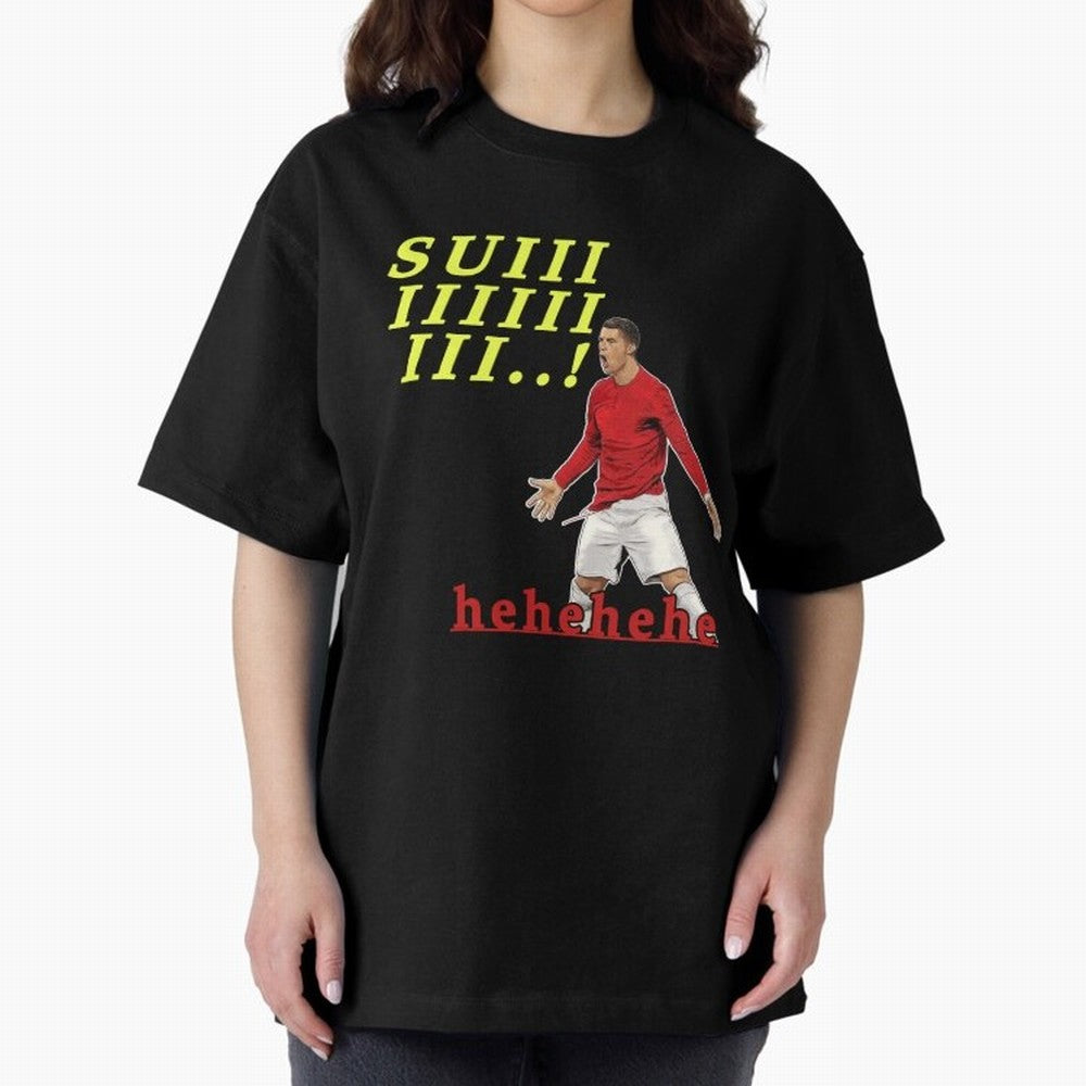 Hehehe suiii !! Cristiano ronaldo goal Oversized T-Shirt Celebrate Football Dreams Across Match Day Hype around FIFA World Cup 2026 USA Canada Mexico, Mbappe and Neymar, France, Fan Favorite Moments, National Team Passion, Big Match Drama and