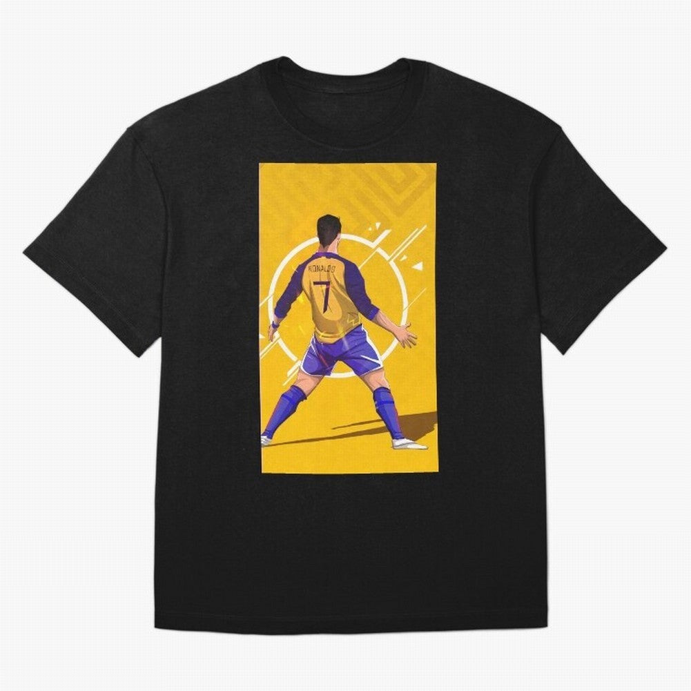 Cristiano Ronaldo Oversized T-Shirt Relive the Noise and Pride of FIFA World Cup 2026 for Fans of Messi and Cristiano Ronaldo and Argentina and Brazil, Bringing Vintage Soccer Flavor, Modern Football Stars, National Flags and Final Night Emotion;